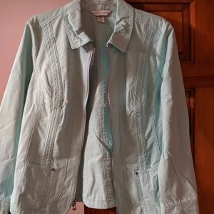 Zip up jacket Christopher & Banks NWT teal